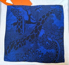 Hermès The Three Graces Silk Scarf in Blue 90 × 90 cm - Alice Shirley with box picture
