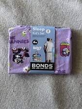 Bonds Bluey Bingo Granny Cotton 2 Piece Pyjama Set Size 4 Lilac Short Sleeve picture