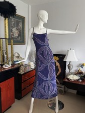 Vintage AlyN Paige Purple Glitter Maxi Dress 8/10 Made USA 90s Y2K picture