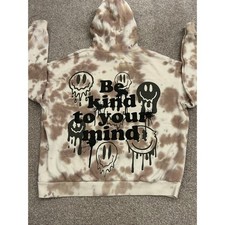 Y2K Vintage Aesthetic Charlotte Russe Hoodie Women Medium Tan Tie Dye Excellent picture