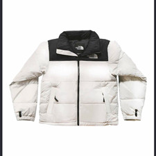 The North Face Men’s L Colorblock White/Black Nylon Puffer Jacket Full Zip picture