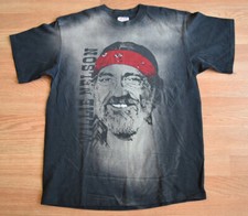 Vintage 1990s Rare Willie Nelson Big Face Shirt Tee L Dolly Parton Rap Tour 90s picture
