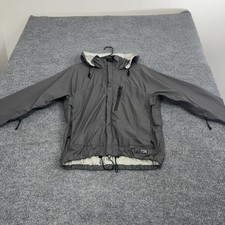 REI Jacket Mens M Gray Nylon Hooded Full Zip Staff Gorpcore Outdoor Hiking Style picture