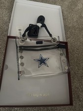 Hammitt Tony Clear Stadium bag with blue trim and Dallas Cowboys Star logo picture