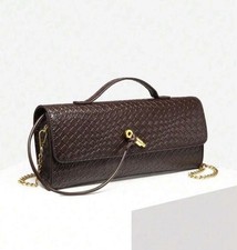 NWT Woven Vegan Leather Clutch Handbag Women’s Purse picture