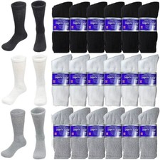 Wholesale Bulk Mens Diabetic Crew Socks Health Circulatory Size 9-11,10-13,13-15 picture