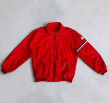 Vintage Moncler France Red Ski Jacket Tricolor Arm Stripe Logo Men's Size M picture