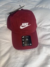Nike Club Cap M/L Red Solid Cotton Twill Adjustable Baseball Cap picture