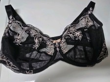 NWT Fantasie FL2932 Melissa Black Floral Lace  Side Support Plunge Bra US 40G picture