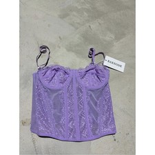 Raxnode NWT Lavender Lace Bustier Corset Top XS picture