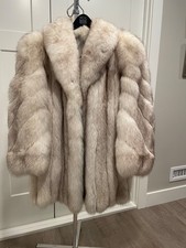 real genuine fox fur coat, womens picture