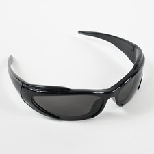 Balenciaga BB0253S 001 Unisex Authentic Sunglasses Black/Gray, 80mm - New picture