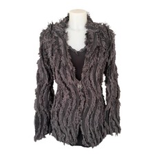 Just Cavalli 00's Black Feather-Effect Textured Jacket picture