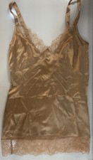 NWT Vintage Dolce & Gabbana Silk Lace Camisole Top Gold Champagne Y2K Archive picture
