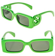 GUCCI Couture 1325 Green GG Logo 009 Narrow Fashion Square Sunglasses GG1325S picture