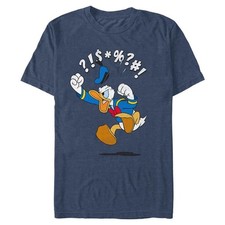 Disney Mickey & Friends Donald Duck Angry Jump T- Shirt New picture