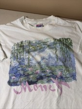 Vintage 1994 Claude Monet Nympheas 1916-1919 Museum Exhibit Shirt Size Large picture