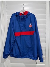 NWT NFL Official Shield Gear Half Zip Windbreaker Jacket + Zip Pockets-Mens S picture