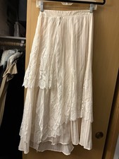 Antique 1910s Lace and Silk Skirt and Overskirt Lot of 2 picture