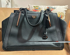 Coach Dreamer 36 Large Cypress Green Leather Suede Satchel 31340 picture