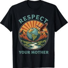 Respect Your Mother Earth Day Vintage National Park Eagle T-Shirt picture
