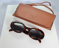 Celine CL40194U 53A 52mm Round Tortoise Sunglasses with Grey Lens picture