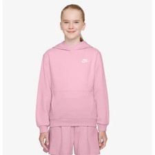 Nike girls Fleece Pullover Hoodie, Soft Pink LG (14-16) picture