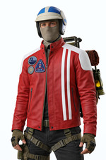 Arc Raiders Red Leather Jacket Futuristic Game Real Leather Jacket Anime Cosplay picture