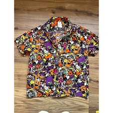 Disney Parks Adults XS Mickey & Friends Spooky Halloween Button Up Shirt 2022 picture