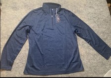 NWT Men’s Vineyard Vines Performance Sankaty Quarter Zip Blue Depth NEW picture
