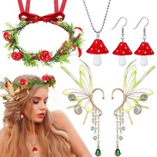 5 Pcs Women Halloween Renaissance Mushroom Accessory Butterfly picture