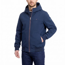 Tommy Hilfiger Mens Lightweight Softshell Jacket S-3XL Rib Cuff Hem Pockets picture