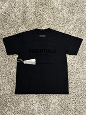 Essentials Fear of God Men’s Black Logo Crew Neck Short Sleeve T-Shirt Size S/M picture