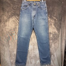 VTG Wrangler Rugged Wear Jeans Mens 34x36 Blue Straight Leg Denim 90s NWOT picture