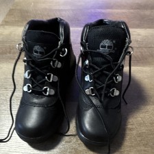 New Nib Timberland Little Kids' size 1.5 Waterproof Field Boots Black 15706 picture