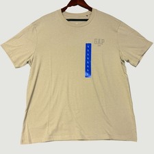 Gap Men's L Beige Short Sleeve Crew Neck T-Shirt  K1209 picture