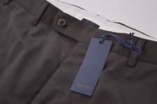 Zanella NWT Dress Pants Size 36 In Solid Dark Brown Wool Devon picture