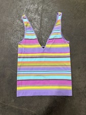 NWT Vintage 2005 Victorias Secret BODY Striped Stretchy Spandex Tank Top picture