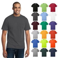 BIG & TALL PC55PT Pocket T-Shirt Core Blend 50/50 Cotton/Poly Plain Blank Tee picture