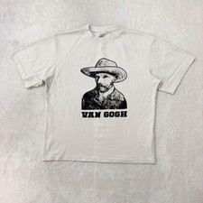 Van Gogh The Met Shirt Mens Medium White Pull&Bear Self Portrait Art Tee picture