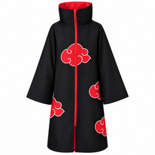 Akatsuki Uchiha Itachi Cloak Robe Costume for Kids & Adults Long Black Cape Hall picture