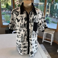 Shrine of Hollywood Men's bugs skull Shirt Size XXL Made In U.S.A vintage image picture