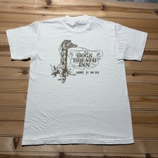 Vintage 90s Hanes Hogs Breath Inn Carmel By The Sea Glitter T-Shirt USA - Medium picture