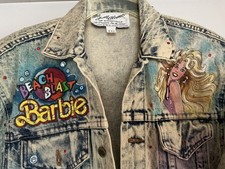 Rare 1989 Tony Alamo Beach Blast Barbie Denim Jacket & tshirt Mattel hangtag 4XL picture