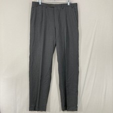 CANALI Dress Pants Mens 36 Gray Wool Pleated Trousers Made in Italy Luxury picture