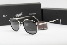 NEW PERSOL P 5005-ST 8006B1 SILVER BLACK AUTHENTIC SUNGLASSES 50-21 picture