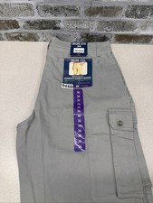 Men's Iron Co Stretch Cargo Shorts, Grey, 36 Regular Fit picture