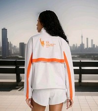 New Balance Official Womens NYC Marathon 2025 Jacket Gray  Reflective Sz Medium picture