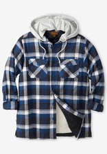 Boulder Creek by KingSize Men's Big & Tall Removable Hooded Shirt Jacket picture