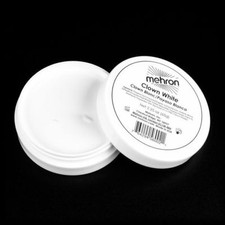 MEHRON CLOWN WHITE PROFESSIONAL STAGE FACE BODY CREAM MAKEUP PAINT MIME 2.25OZ picture